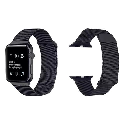 product_image_name-Generic-Bracelet Magnétique de Remplacement pour apple watch (Noir), Metal Acier inoxydable - 42/44mm-3