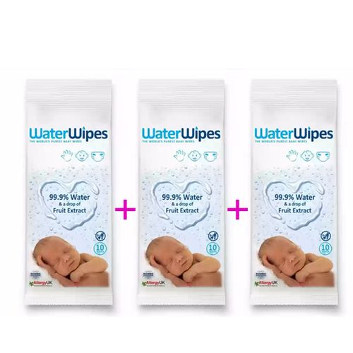 water wipes 3 paquets de (10 lingettes) Pour bébé et garçon à prix pas cher