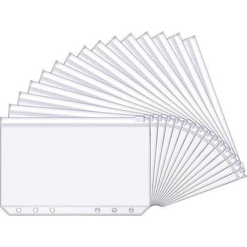 Generic lot de 6 Enveloppes budget classeur en plastique zippées