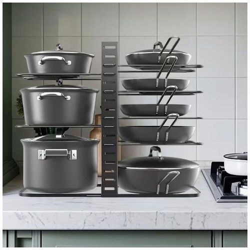 product_image_name-Generic-Organiseur cuisine multifonction pour poêles, plats et planches à découper,Rangement casseroles et poêles réglable, support couvercles de casseroles amélioré-1