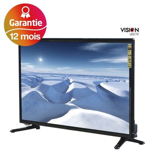 Vision TV VISION LED 24&quot;  + Récepteur integré  (DVB-S2) ULTRA SLIM / LED / TNT / HDMI / 2 USB / 1 VGA Noir