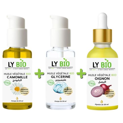 product_image_name-LY BIO-PACK HUILE CAMOMILLE 50ML - POMPE + HUILE GLYCERINE 50ml - POMPE + HUILE OIGNON 50ML - PIPETTE-1