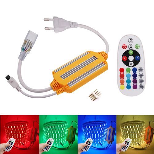 Generic Télécommande pour ampoule LED RGB 1500W AC 220V5050 V avec prise  européenne étanche IP68 à prix pas cher