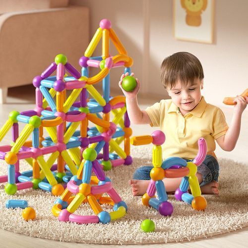 Generic Jeu de Construction de bâtons magnétiques pour enfants 128