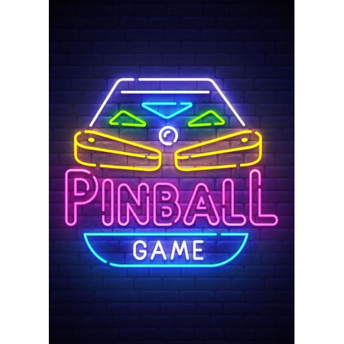 product_image_name-Generic-Pinball decor neon gaming  Poster Chambre Haute Qualité-1