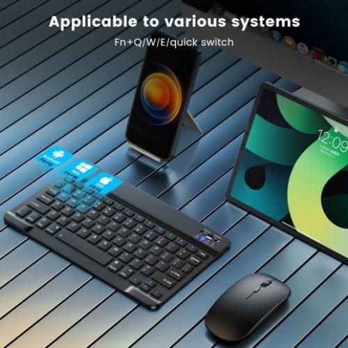 Generic Mini clavier et souris sans fil Bluetooth pour PC, ipad, téléphone,  tablette à prix pas cher