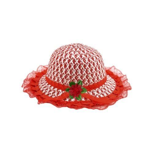 product_image_name-Generic-Casquette Soleil en Paille et Dentelle pour Filles Style Élégant-1