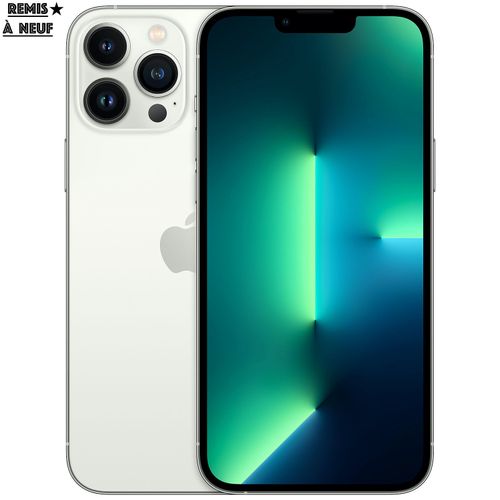 iPhone 13 Pro Max Blanc ( 6 Go, 256 Go) / Silver Ecran 120Hz 6.7" - Remis à neuf
