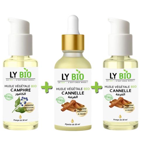 product_image_name-LY BIO-PACK HUILE CAMPHREE 50ML - POMPE + HUILE CANNELLE 50ML - PIPETTE + HUILE CANNELLE 50ML - POMPE-1
