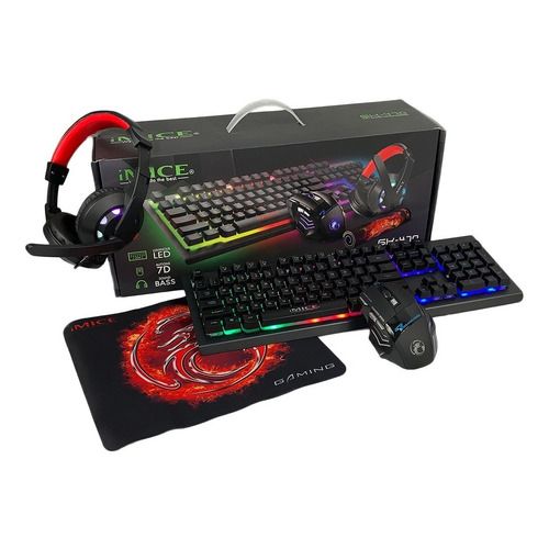 Imice GK-470 Pack gaming 4en1 - Casque + Souris + Clavier + Tapis