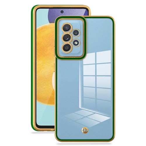 product_image_name-Case-Pochette pour Samsung Galaxy A72  Coque Silicone transparent Vert-1