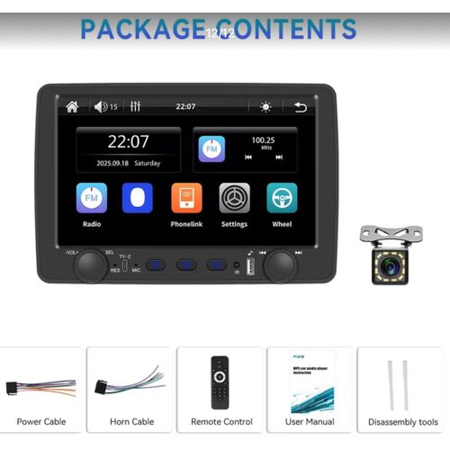 product_image_name-Generic-Autoradio MP5 1 DIN 9" Écran Tactile HD – CarPlay Sans Fil & Android Auto, Bluetooth 5.0, Radio FM, USB/Type-C, Entrée Caméra de Recul-3