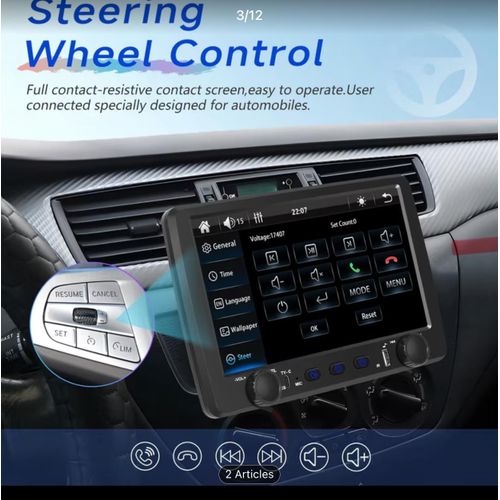 product_image_name-Generic-Autoradio MP5 1 DIN 9" Écran Tactile HD – CarPlay Sans Fil & Android Auto, Bluetooth 5.0, Radio FM, USB/Type-C, Entrée Caméra de Recul-4