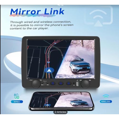 product_image_name-Generic-Autoradio MP5 1 DIN 9" Écran Tactile HD – CarPlay Sans Fil & Android Auto, Bluetooth 5.0, Radio FM, USB/Type-C, Entrée Caméra de Recul-5