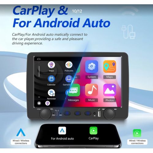 product_image_name-Generic-Autoradio MP5 1 DIN 9" Écran Tactile HD – CarPlay Sans Fil & Android Auto, Bluetooth 5.0, Radio FM, USB/Type-C, Entrée Caméra de Recul-6