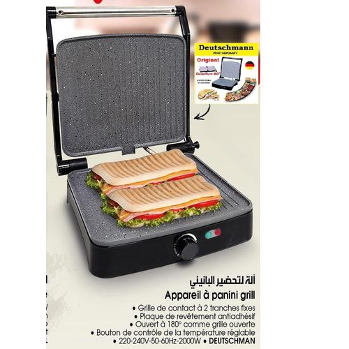 product_image_name-Deutschmann-ماكينة شواء صنع ساندويتش بانيني/تاكو الشواء توربو/90 درجة و180 درجة/2000 واط-1