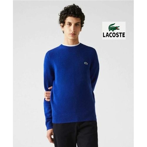 Lacoste PULL TRICOT COL ROND CLASSIC FIT BLEU GRANDE TAILLE a prix pas cher Jumia Maroc