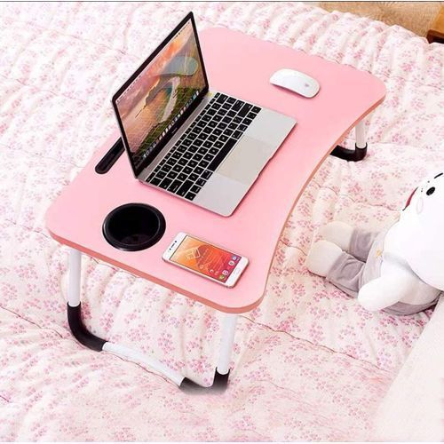 Table De Lit Portable Pour Ordinateur Portable, Bureau Pour Ordinateur  Portable, Support De Lecture, Bureau Avec Pieds Pliables Et Fente Pour  Gobelet, Pour Petit Déjeuner, Lecture