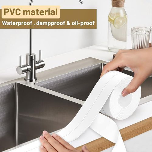 product_image_name-Drop Stop-Ruban de Calfeutrage Auto-Adhésif Étanche pour Bord de Baignoire, Toilette, Seau de Cuisine, Évier, Huile-5