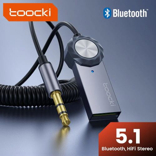 Toocki Adaptateur Bluetooth récepteur auxiliaire de voiture,Dongle USB jack  3.5mm Audio à prix pas cher