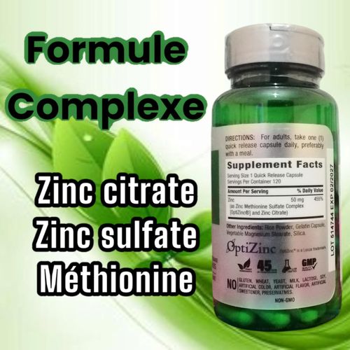 product_image_name-Piping Rock-Optizinc Complex( formule complète de zinc) 50 mg 120 Capsules -2