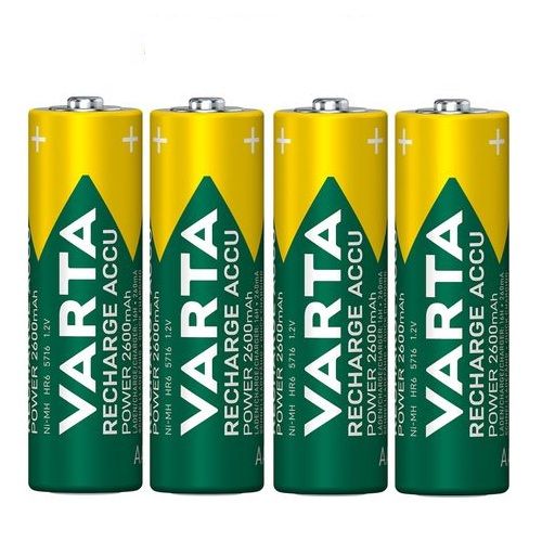 4 Piles rechargeables AA - haute capacité 2600mAh