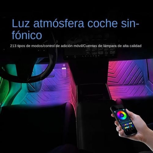 Éclairage intérieur de voiture intelligent - Contrôle d'application RVB USB  5V, poursuite dynamique des couleurs de rêve, super luminosité et  synchronisation de la musique pour voiture, camion et SUV