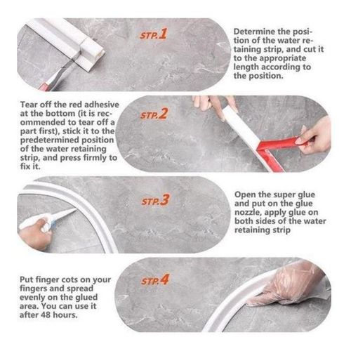 product_image_name-Generic-شريط احتجاز المياه سيليكون 2 متر، حاجز مانع للفيضان، حاجز دش ذاتي اللصق، حماية ضد تسرب الماء، حاجز مياه قابل للطي للحمام والمطبخ-8
