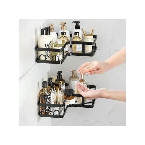 product_image_name-Generic-Étagère de Rangement d'angle set 5 Organisateur Coin Salle de Bain Cuisine Douche SANS perçage-2