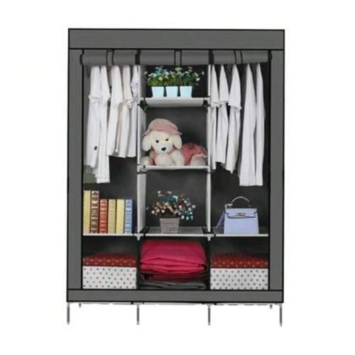 product_image_name-Generic-Moyen Armoire Penderie pliable à 3 portes 8 étagères Pour Rangement de vêtements-4