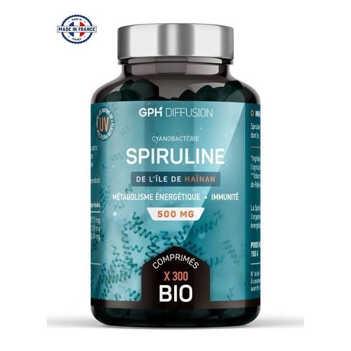 product_image_name-gph diffusion-Spiruline Bio 500 mg  boite de 300 comprimés-1