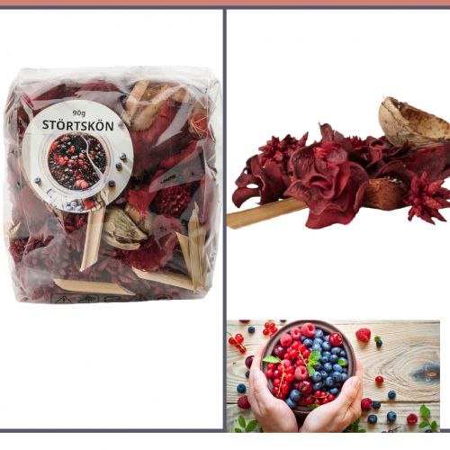 Ikea Pot-pourri parfumé, fruits rouges/rouge, 90 g à prix pas cher