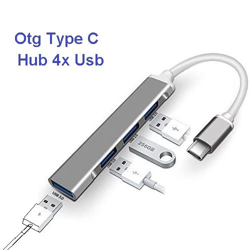 Generic Multi Interface OTG Type C to 4 Port Usb Hub Adapter Pour PC, Phone  & MacBook