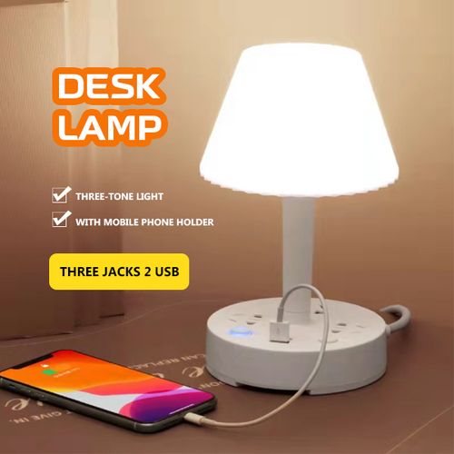 Generic Prise d'extension, Lampe de bureau avec prise USB Lampe de table  multifonctionnelle à prix pas cher