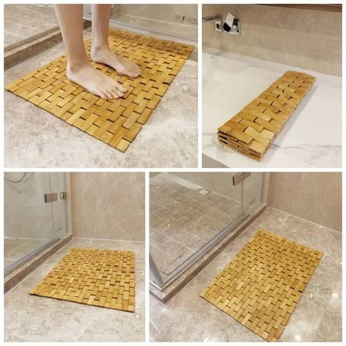 product_image_name-Generic-سجادة حمام من الخيزران غير قابلة للانزلاق – قابلة للطي، مقاومة للماء، للاستخدام الداخلي والخارجي-1