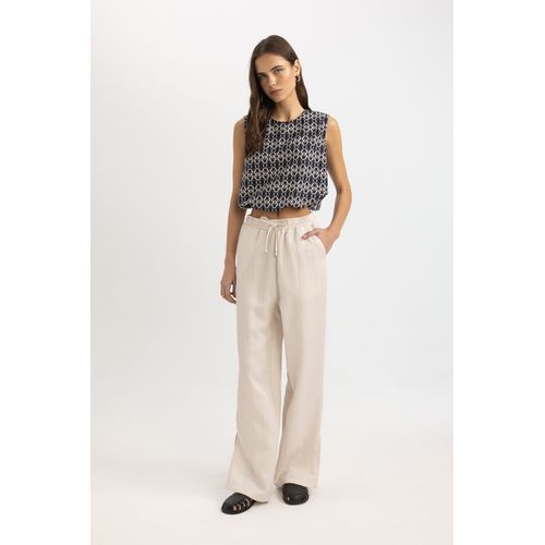 Defacto Pantalon Tisse Femme Coupe Droite Beige a prix pas cher Jumia Maroc