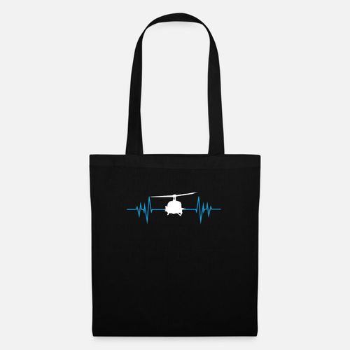 product_image_name-Generic-Pilote d'hélicoptère militaire Heartbeat Flying Gift- , حقيبة تسوق قماشية 35 × 40 سم - حقيبة اليد-1
