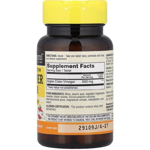 product_image_name-Mason Natural-Apple Cider Vinegar, 100 Tablets (500 mg per Tablet)-2