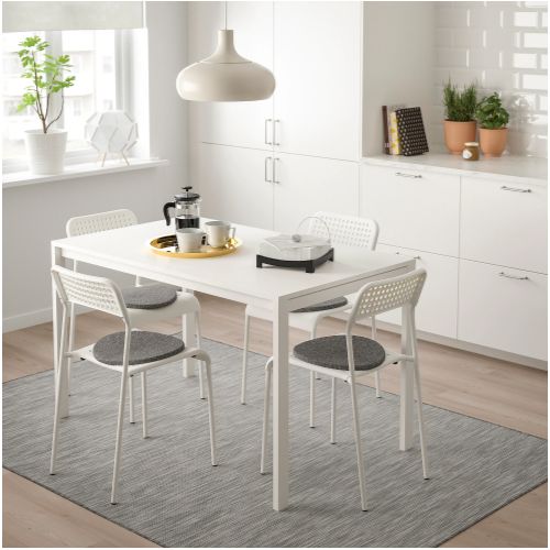  Ikea  Salle  manger blanche  Table  4 chaises  prix pas 