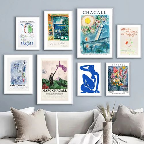 product_image_name-Generic-Decoration 8 Poster Marc Chagall Matisse Picasso-1