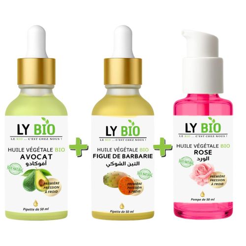 product_image_name-LY BIO-PACK HUILE AVOCAT 50ml - PIPETTE + HUILE FIGUE DE BARBARIE 50ML - PIPETTE + HUILE ROSE 50ml - POMPE-1