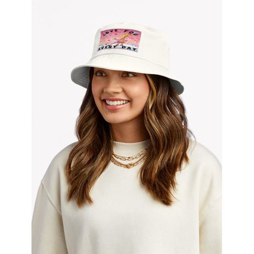 product_image_name-Generic-Je t'aime tous les jours girafe saint valentin Sweat chapeaux unisexe bob blanc-2