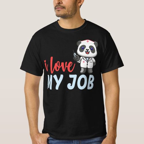 product_image_name-Generic-I love my job as a nurse for panda lovers the best T-Shirt unique design - t shirt tres bon qualite-1