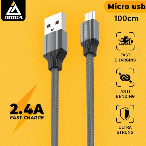 iboga Câble USB vers Micro USB, câble de charge rapide USB 2.0 A