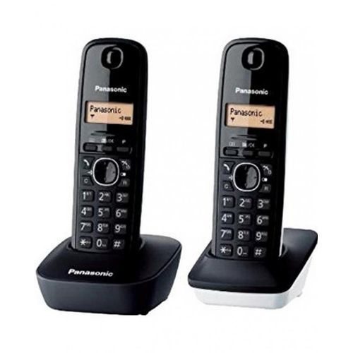 Panasonic Téléphone Fixe Sans Fil KX-TG1612 Duo - Noir à prix pas