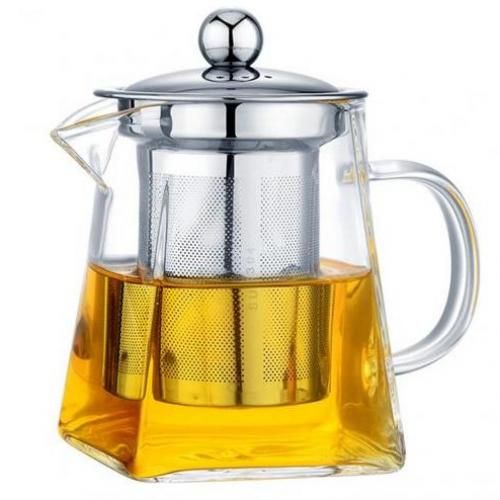 Generic Théière de Thé et café en verre avec Infuseur en INOX à