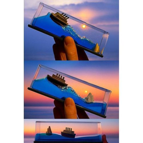 product_image_name-Generic-Figurine Titanic en acrylique avec vagues liquides bleues – Décoration nautique pour tableau de bord, bureau, étagère-6