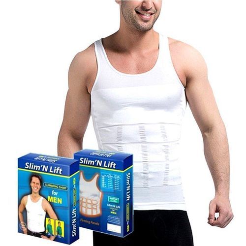 product_image_name-Generic-Slim'N lift Slim Body Shaper Débardeur Minceur Pour Homme-Blanc-6