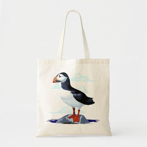 product_image_name-Generic-Tote bag puffin cute Atlantic sea bird Unique, haute qualité-2