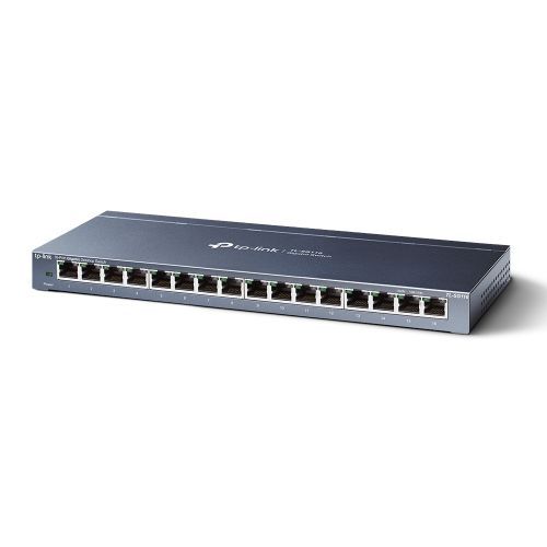 TP-Link Switch Ethernet Gigabit 16 ports RJ45 metallique 10/100/1000 Mbps - Garantie à vie - idéal pour étendre le réseau câblé pour les PME et les bureaux à domicile
